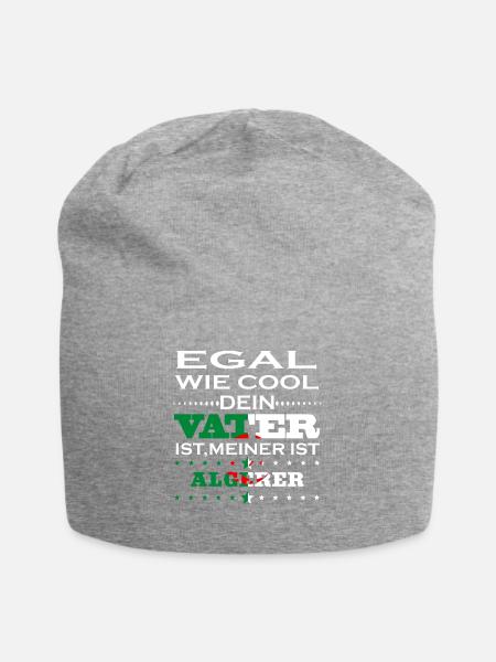 Egal wie cool vater geschenk ist Algerien - Jersey-Beanie - Grau meliert