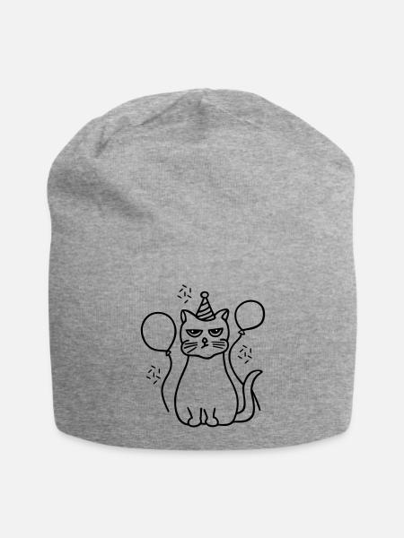 Grumpy cat - Jersey Beanie - heather grey