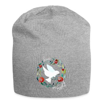 dove of peace - Jersey Beanie - heather grey - Front