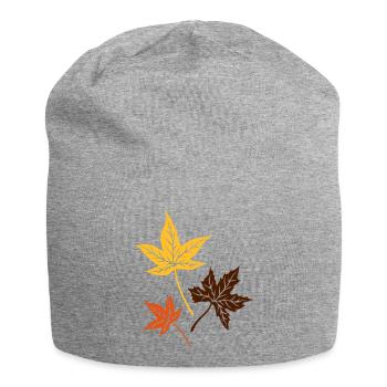 Leaves from the maple, Indian summer, Canada. - Jersey Beanie - heather grey - Front