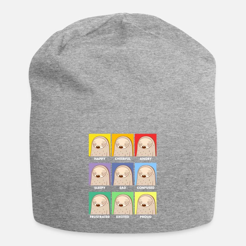 Lazy Faces COLORE DARK - Jersey Beanie - heather grey