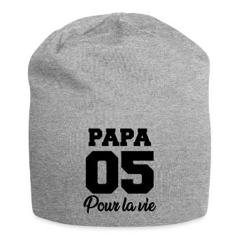 papa 05 pour la vie - Jersey Beanie - heather grey - Front