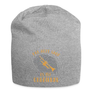 Der Arzt sagt es ist unheilbar Trompete - Jersey-Beanie - Grau meliert - Vorne