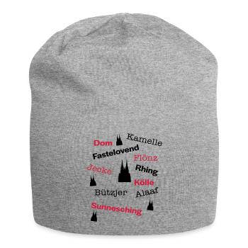 Kölsche Sprache - Jersey-Beanie - Grau meliert - Vorne