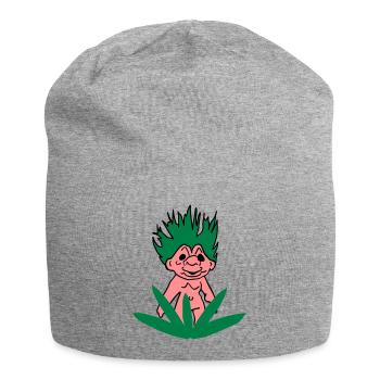 Troll yourself out! - Jersey Beanie - heather grey - Front