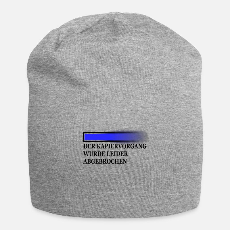 kapiervorgang schwarz - Jersey-Beanie - Grau meliert