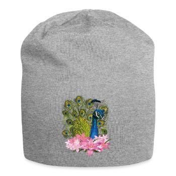 Pfau - Jersey-Beanie - Grau meliert - Vorne