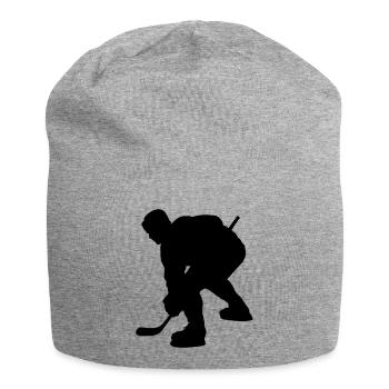 Eishockey Schattenbild Logo für Fanclub - Jersey-Beanie - Grau meliert - Vorne