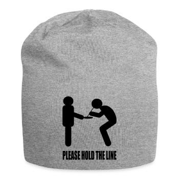 Please Hold The Line - Jersey-Beanie - Grau meliert - Vorne