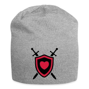 Love for brave shield2 - Jersey Beanie - heather grey - Front