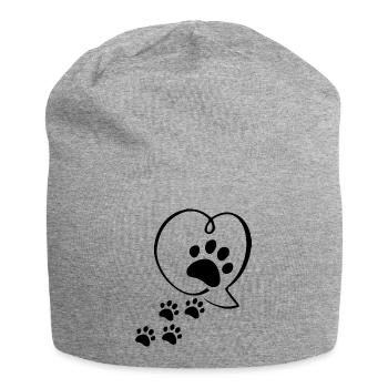 Dog dog - Jersey Beanie - heather grey - Front