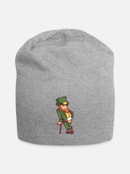Irischer Leprachaun - Jersey-Beanie - Grau meliert