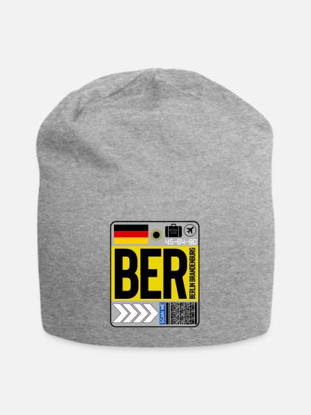 flughafen Berlin - Jersey-Beanie - Grau meliert