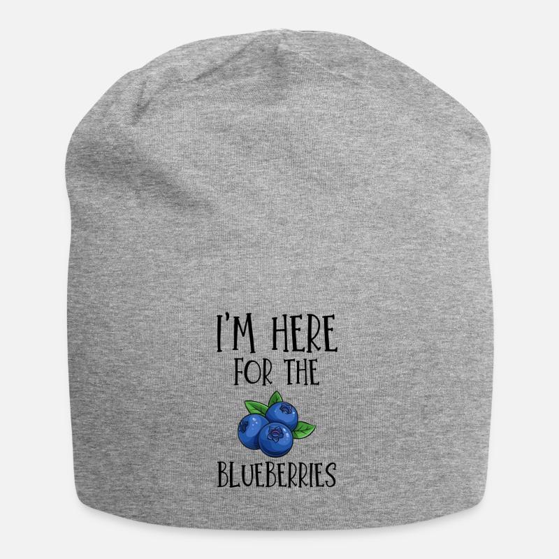 Ich Bin Hier Für Die Blaubeeren - Jersey-Beanie - Grau meliert