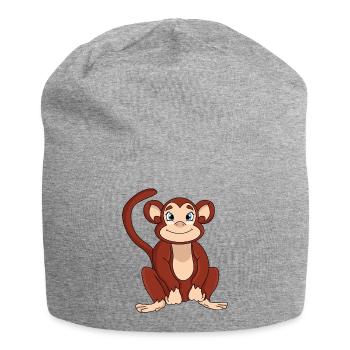 Singe - Bonnet en jersey - gris chiné - Devant