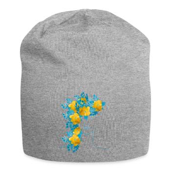Paix en Ukraine - Bonnet en jersey - gris chiné - Devant