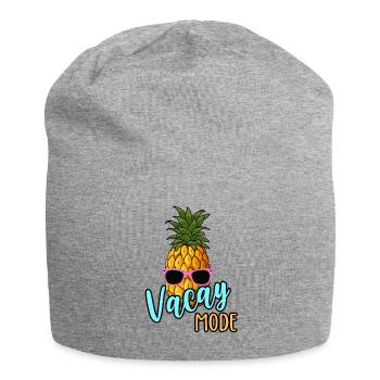 Vacay Mode Ananas &; Sonnenbrille Sommerurlaub - Jersey-Beanie - Grau meliert - Vorne