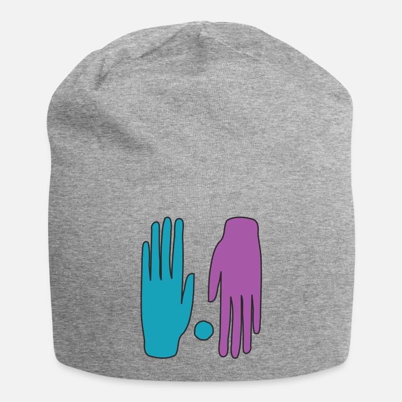 hands - Jersey-Beanie - Grau meliert
