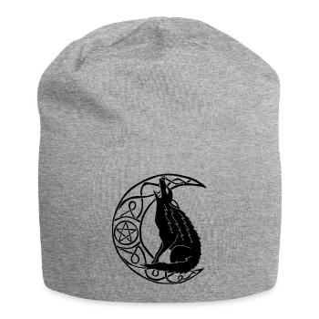 Hurlement du loup noir - Bonnet en jersey - gris chiné - Devant