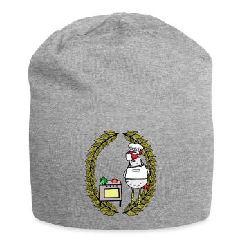 Laurel Wreath Grandma Chicken Master Cook Enjoyment Local - Jersey Beanie - heather grey - Front