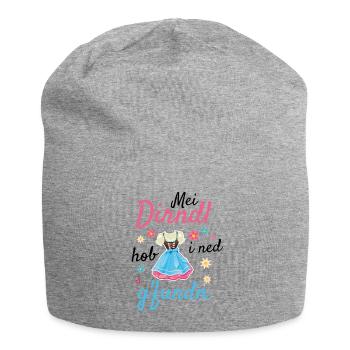 Dirndl | Mei Dirndl hob i ned g'fundn - Jersey-Beanie - Grau meliert - Vorne