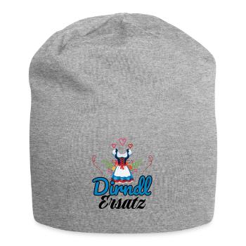Dirndl Ersatz - Jersey-Beanie - Grau meliert - Vorne