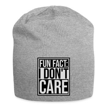 Je me fiche des faits - Bonnet en jersey - gris chiné - Devant