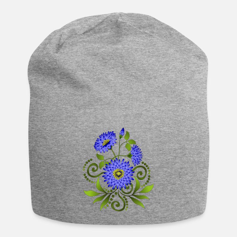 Fleur - Bonnet en jersey - gris chiné