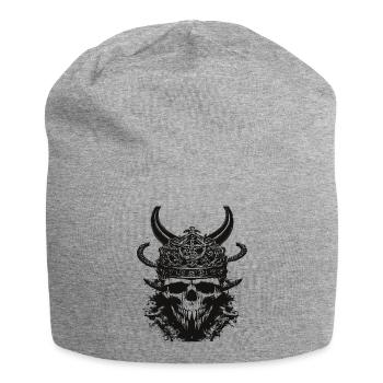 Crâne viking Valhalla Viking - Bonnet en jersey - gris chiné - Devant