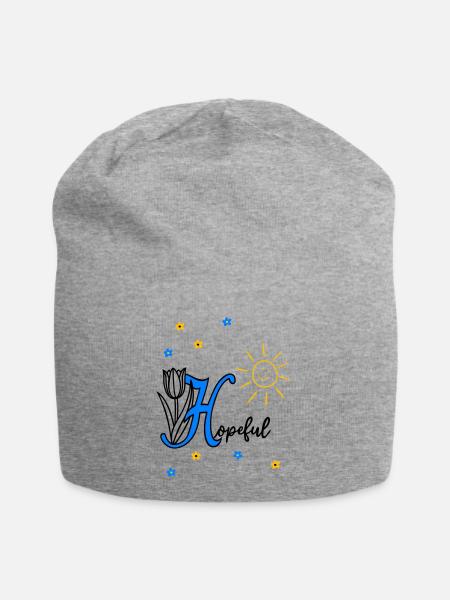 hopeful, christlich - Jersey-Beanie - Grau meliert