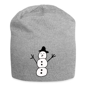 Snowman - Jersey Beanie - heather grey - Front