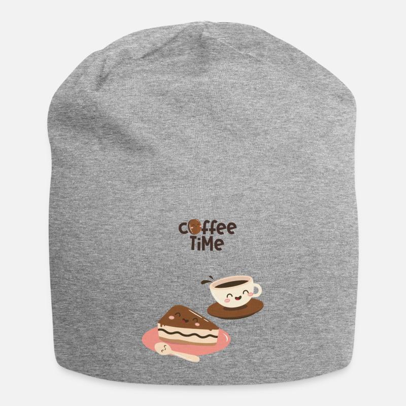 Kaffeezeit 3 - Jersey-Beanie - Grau meliert