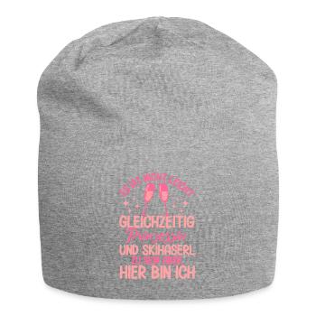 Apres Ski Es Ist Nicht Leicht Prinzessin Skihaserl - Jersey-Beanie - Grau meliert - Vorne