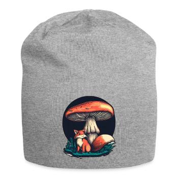 CHAMPIGNON ET RENARD - Bonnet en jersey - gris chiné - Devant