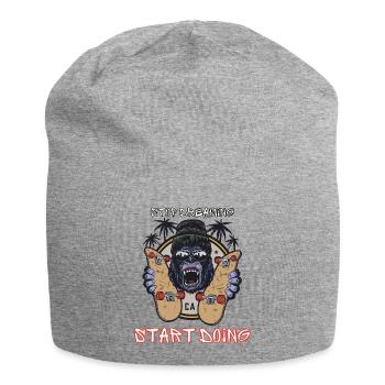 KongGorilla | Stop dreaming, Start Doing - Bonnet en jersey - gris chiné - Devant