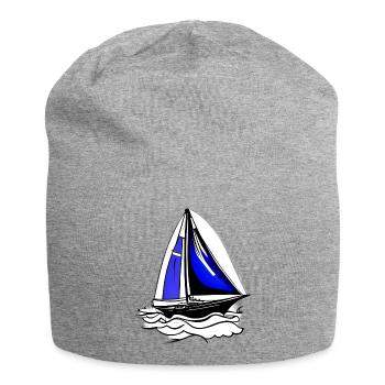 Sailing Ship Sailing Sailing Sailing Sailing Sailboat - Jersey Beanie - heather grey - Front