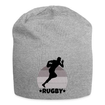 rugby, rugby sport, rugby fan - Jersey Beanie - heather grey - Front