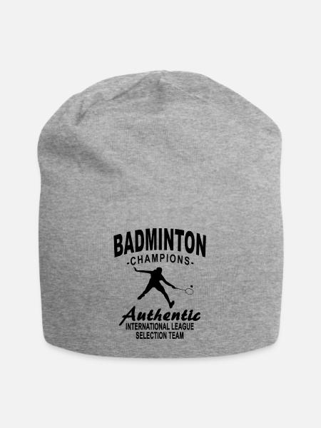 Badminton - Badmintonspieler - Jersey-Beanie - Grau meliert