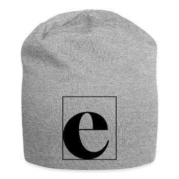 Letter alphabet e - Jersey Beanie - heather grey - Front