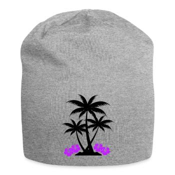 palme hibiskus - Jersey-Beanie - Grau meliert - Vorne