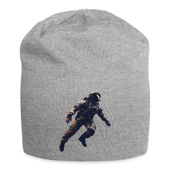 Schwebender Astronaut Silhouette Schwerelosigkeit - Jersey-Beanie - Grau meliert - Vorne
