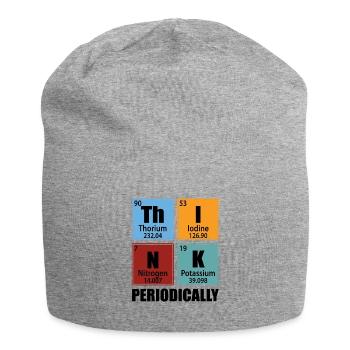 Periodisch denken - Elemente des Periodensystems - Jersey-Beanie - Grau meliert - Vorne