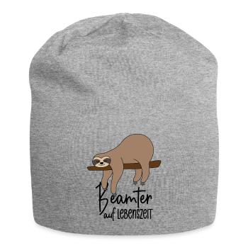 Beamter auf Lebenszeit - Faultier - Jersey-Beanie - Grau meliert - Vorne