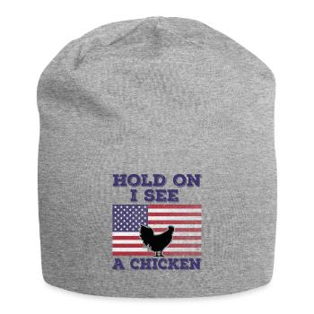 Hen American Flag Funny Original Gift - Jersey Beanie - heather grey - Front