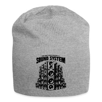 The only good system is a soundsystem - Jersey-Beanie - Grau meliert - Vorne