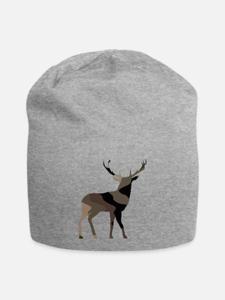 Hirsch - Jersey-Beanie - Grau meliert