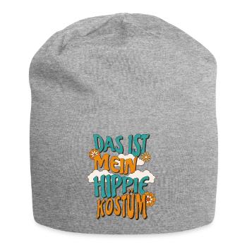Hippie Kostüm - Jersey-Beanie - Grau meliert - Vorne