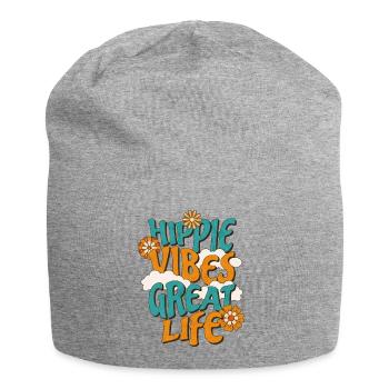 Ambiance hippie - Bonnet en jersey - gris chiné - Devant