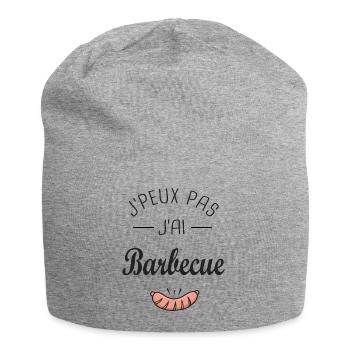 J'peux pas j'ai Barbecue BBQ cadeau homme papa - Bonnet en jersey - gris chiné - Devant