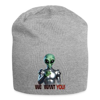Alien recruitement - Jersey Beanie - heather grey - Front